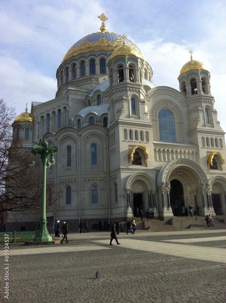 Fototapeta premium Морской собор. Якорная площадь. Кронштадт. Санкт-Петербург