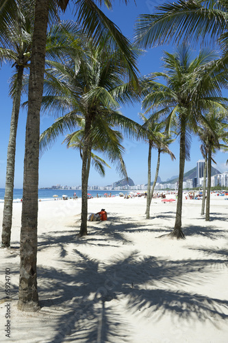 Copacabana Beach Rio de Janeiro Palm Trees