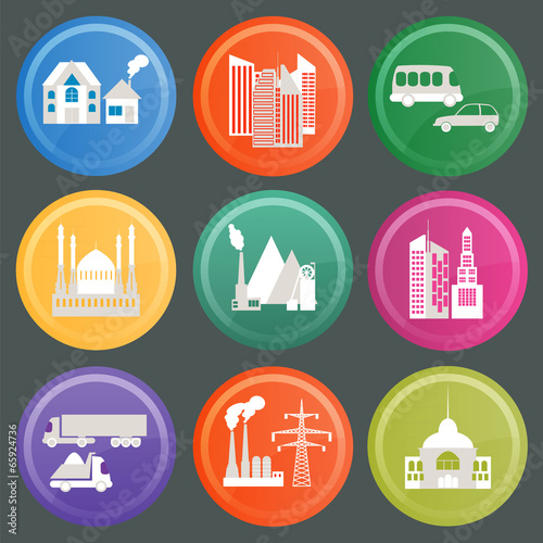 Set of icons infrastructure city
