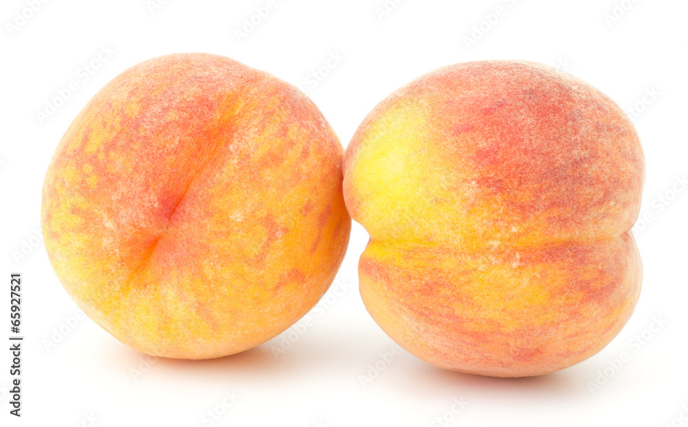Ripe peach fruit isolated on white background Ripe peach fruit isolated on white background
