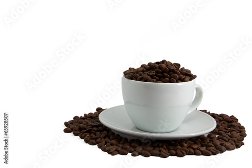 Kaffetasse mit Kaffeebohnen