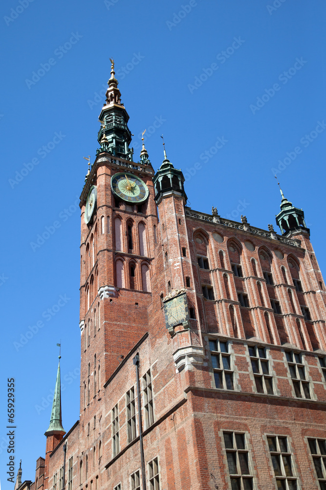 Fototapeta premium The old town hall, Gdansk, Poland