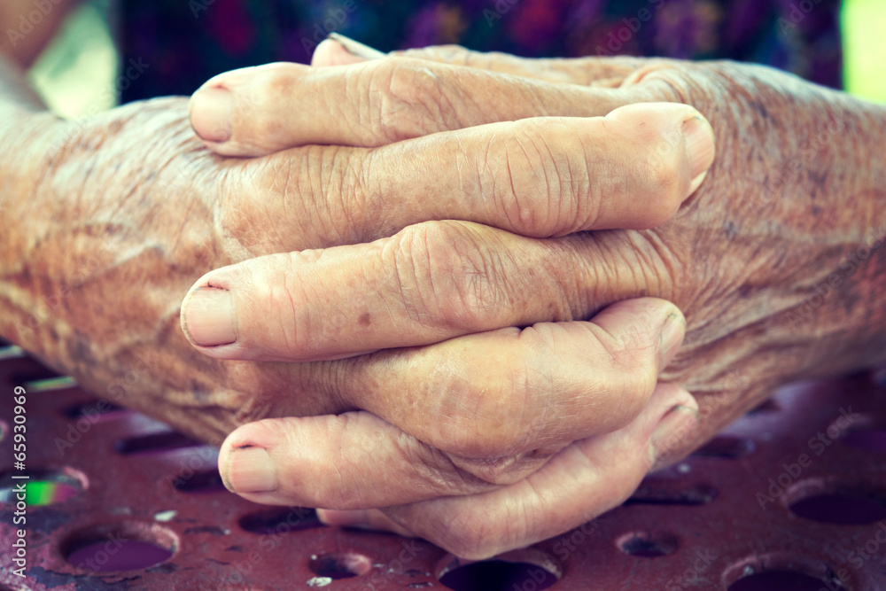 Naklejka premium Old hands
