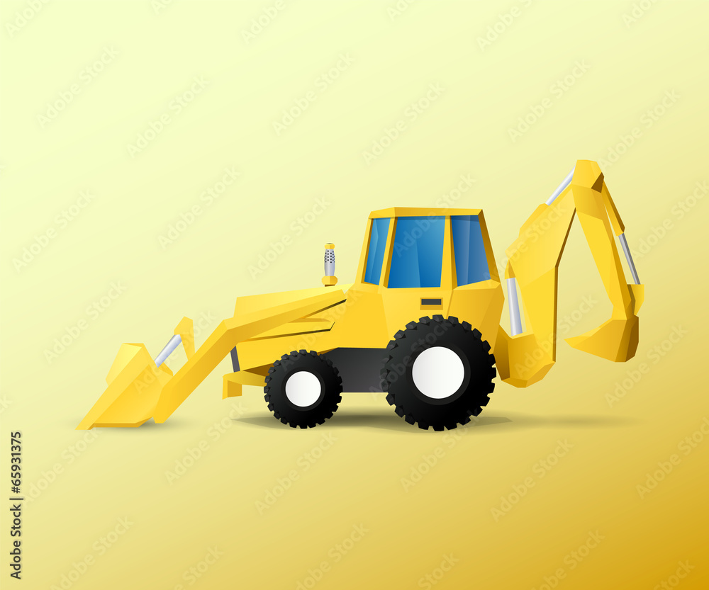 Fototapeta premium Vehicle Bulldozer excavator