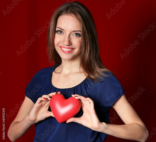 Attractive woman with heart...