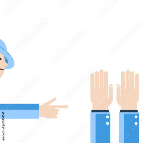 Business hands gestures design elements. isolated