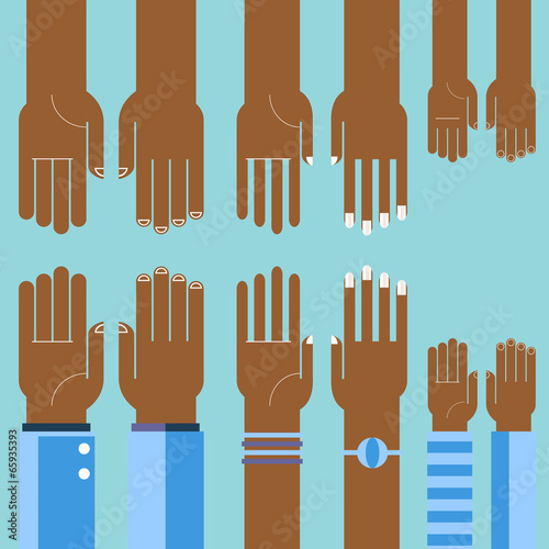 Business hands gestures design elements. isolated