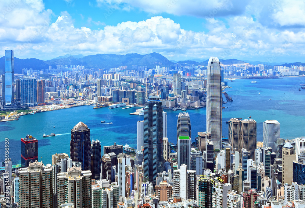 Obraz premium Panoramę Hongkongu