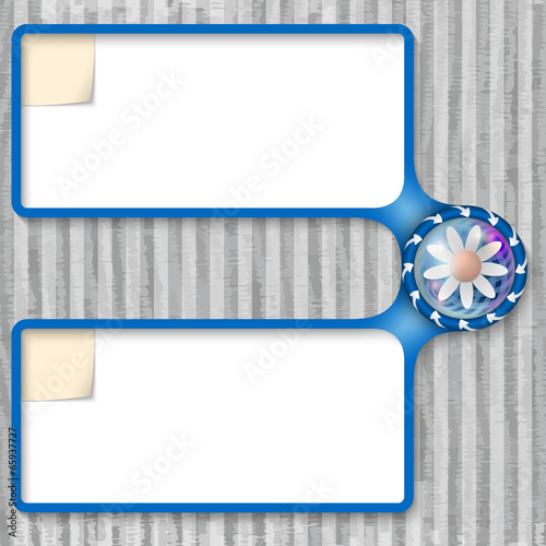 double box for entering text with flower