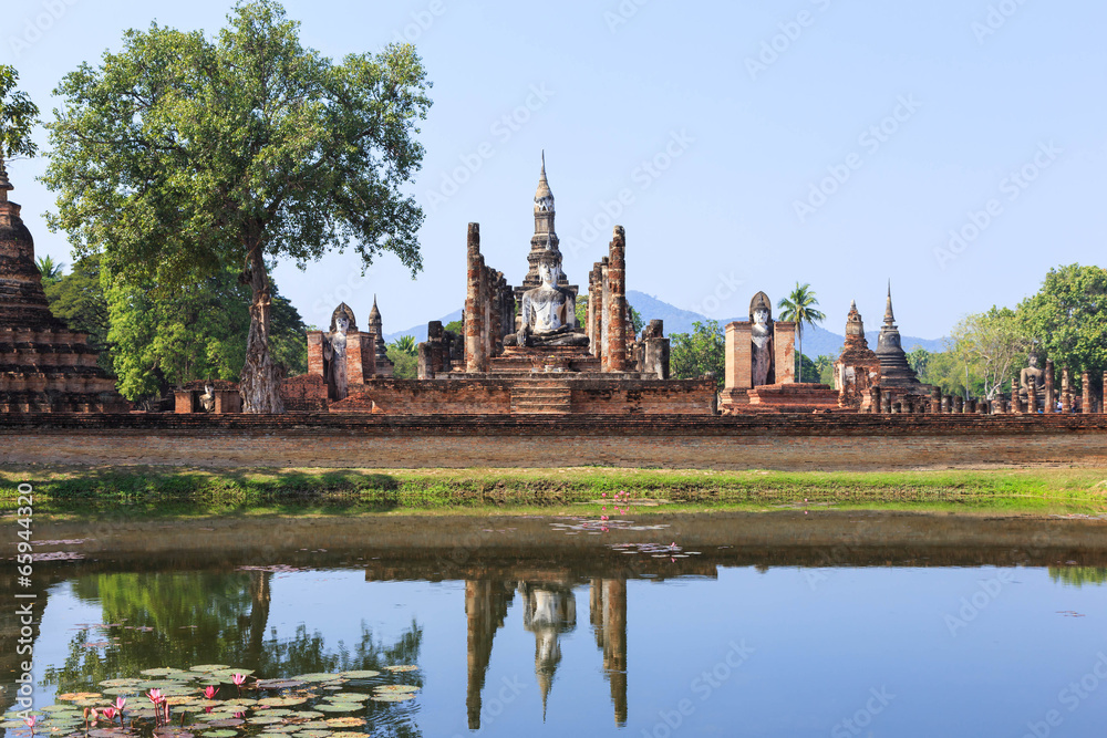 Obraz premium Wat Maha That, Shukhothai Historical Park, Thailand