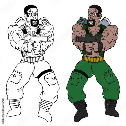 Draw strong man