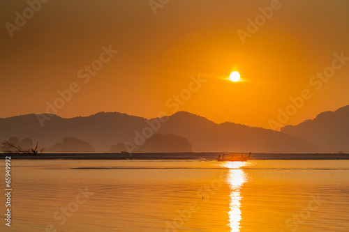 sunset over the sea ,krabi Thailand