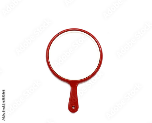 Hand mirror isolated on white background