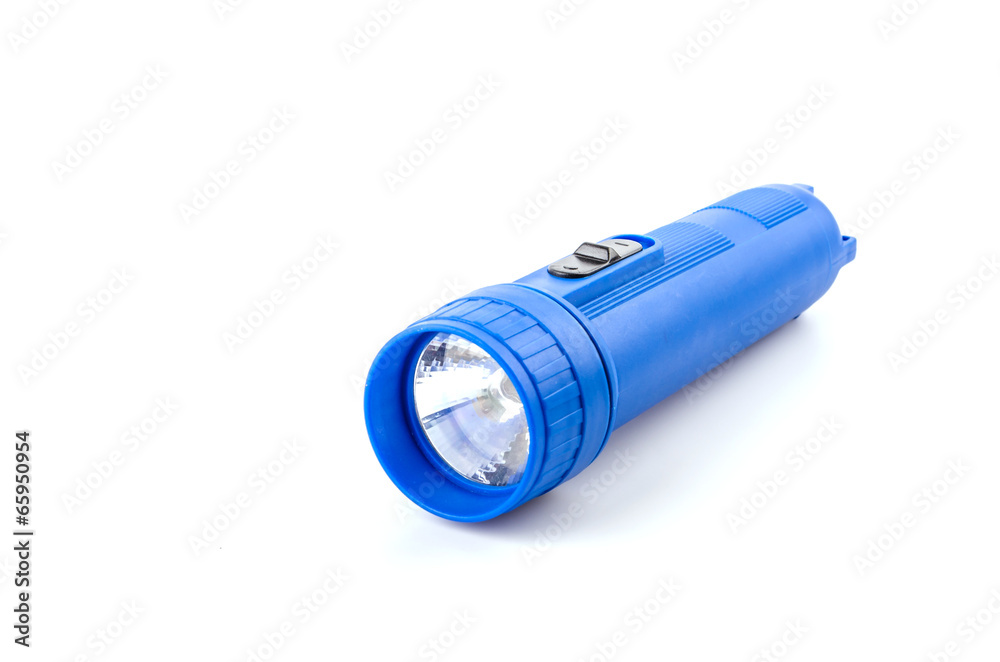 Flashlight isolated white background Flashlight isolated white background