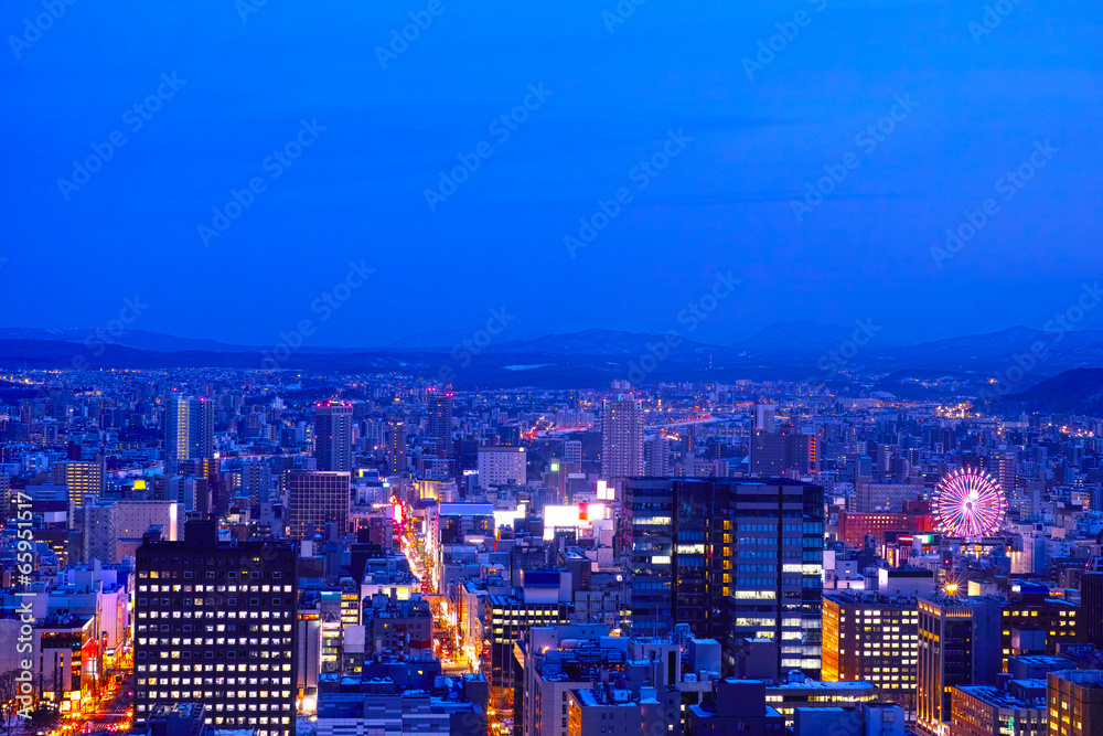 Obraz premium 札幌市街の夜景