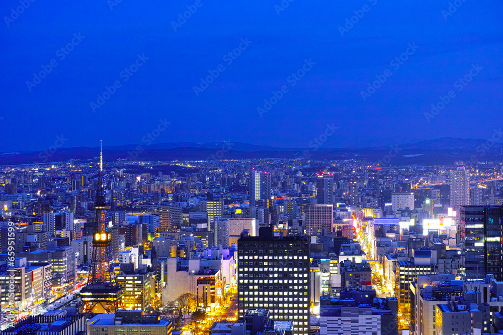 Fototapeta premium 札幌市街の夜景