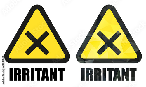 Irritant hazard sign