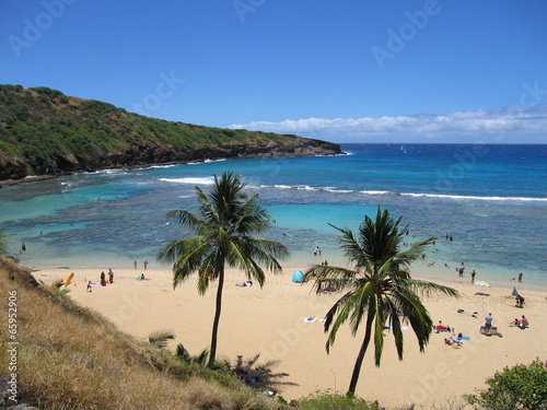 Obraz na płótnie ハワイ, 岬, 浜, 海岸, ビーチ, hawaii, coast w salonie