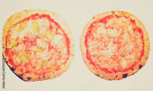 Retro look Pizza Margherita photo