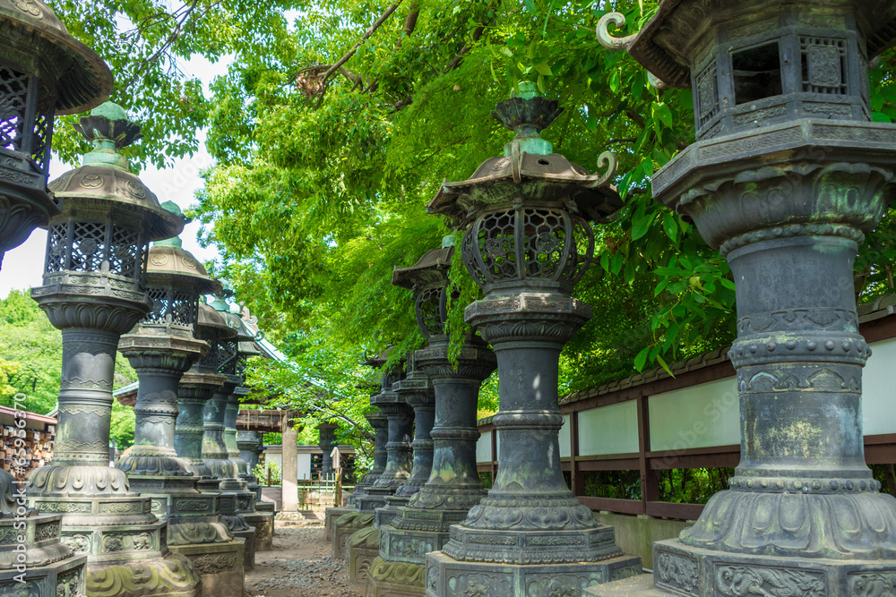 Fototapeta premium Copper garden lantern at Ueno Tosho-gu