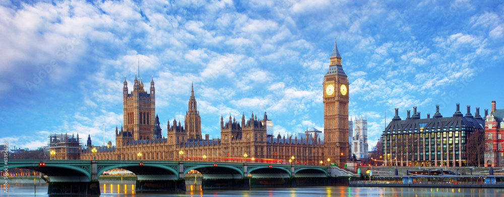 Fototapeta premium Londyńska panorama - Big Ben, UK
