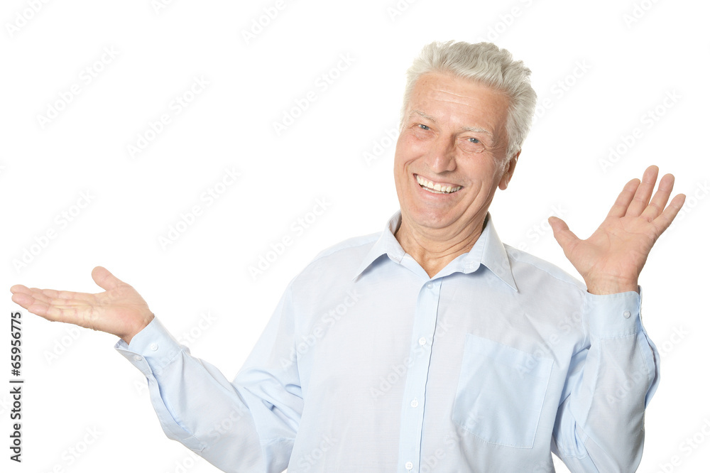 Happy senior man Happy senior man