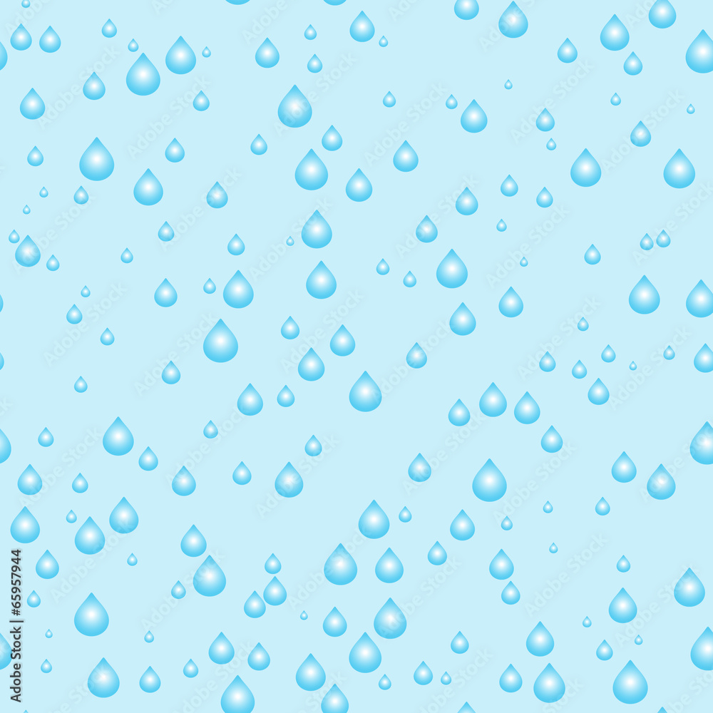 blue water drops, seamless background