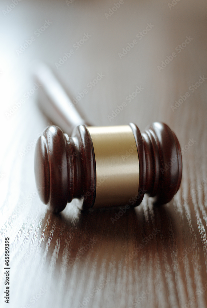 Wooden judges gavel