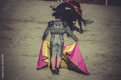 sand, bullfight, traditional Spanish party where a matador figh