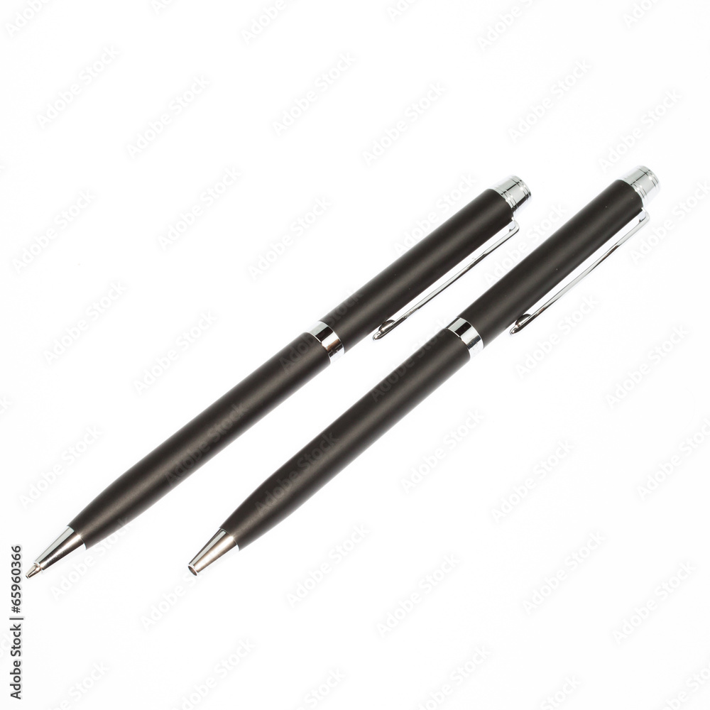 2 pens isolated on a white background 2 pens isolated on a white background