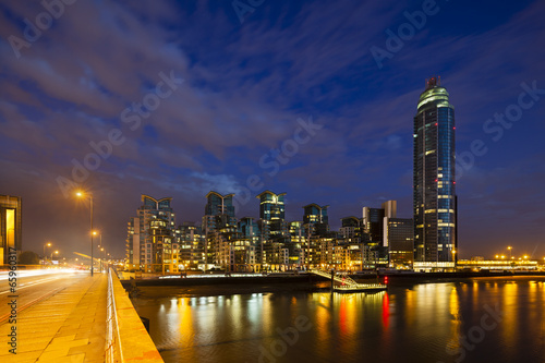 St George Wharf In London At Night photo