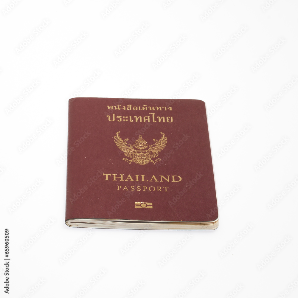 Thailand passport isolated