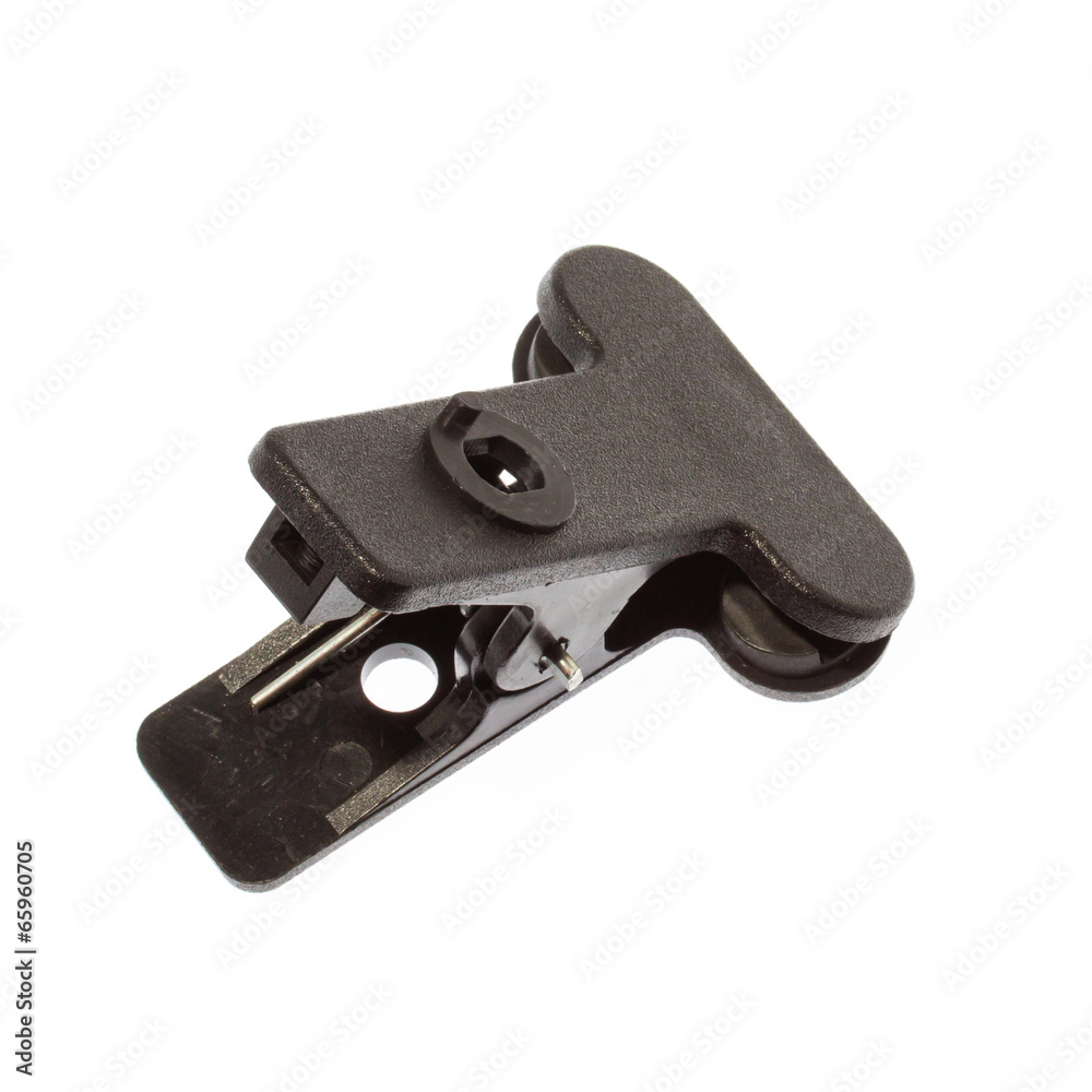 Black clip isolated on white background. Black clip isolated on white background.
