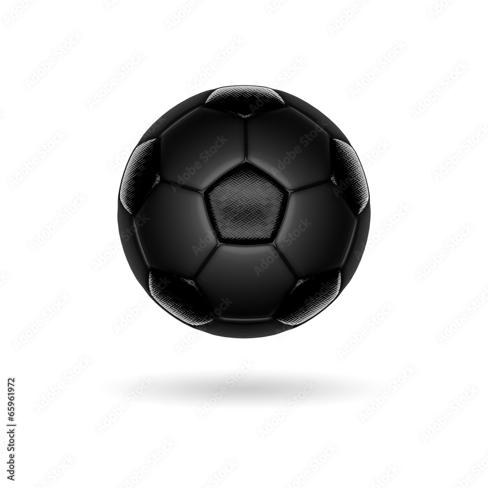 Naklejka premium Black soccer ball