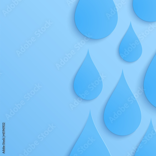 Paper water drop abstract background