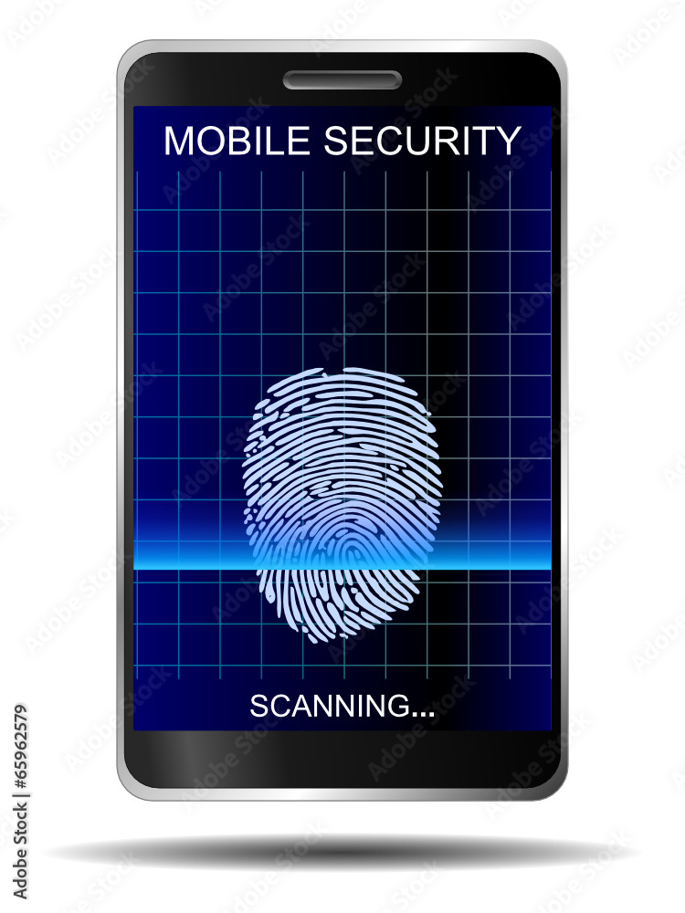 Smartphone Fingerabdruck Sensor - obrazy, fototapety, plakaty 