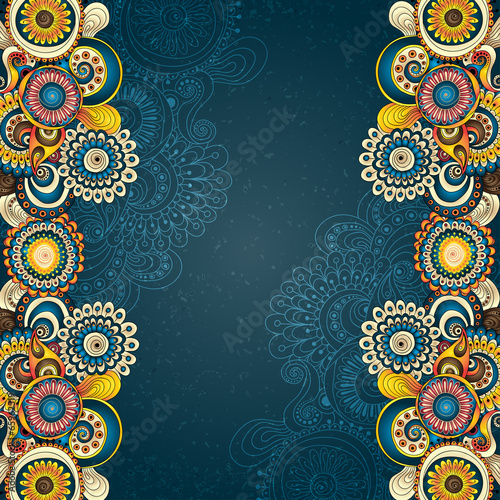 Fototapeta Naklejka Na Ścianę i Meble -  Vector abstract floral decorative background.