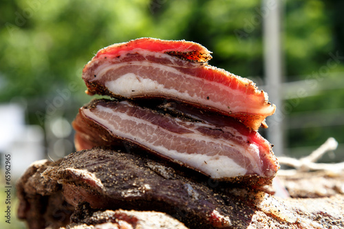 handmade somked pepper bacon photo