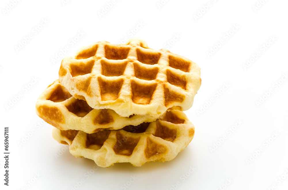 Waffle isolated on white background Waffle isolated on white background