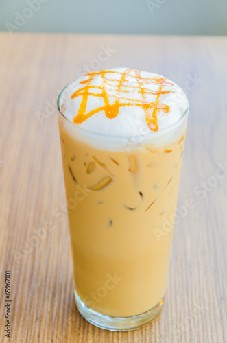 Iced caramel coffee