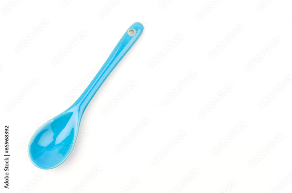 blue spoon isolated white background blue spoon isolated white background
