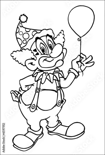 Clown Coloring Page