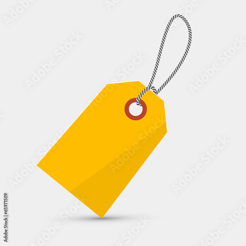 Empty Yellow Label, Tag With String