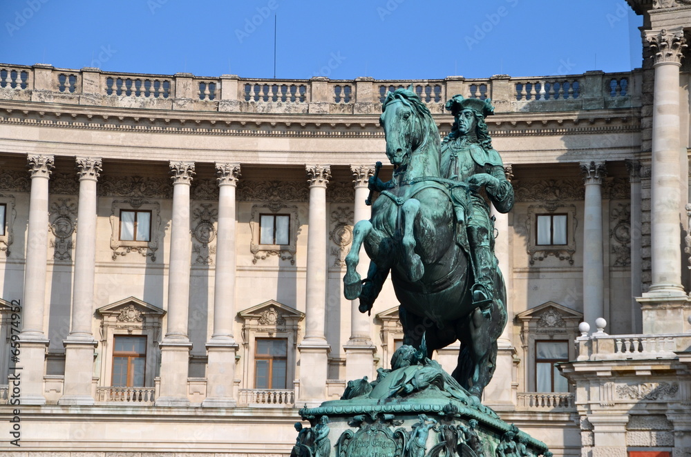 Statue of Emperor Joseph II at he Hofburg Palace in Vienna