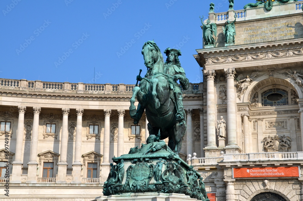Hofburg Palace and the statue of Emperor Joseph II