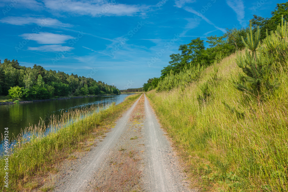 Fototapeta premium A road to the wild nature, Germany