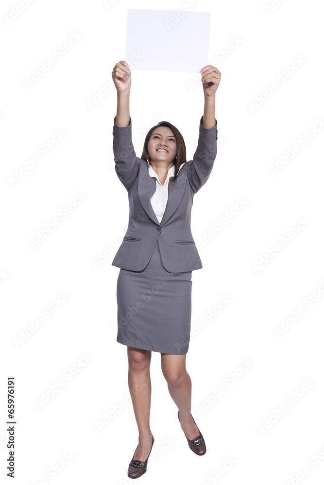 Full body of business woman gesture attractive standing showing Full body of business woman gesture attractive standing showing