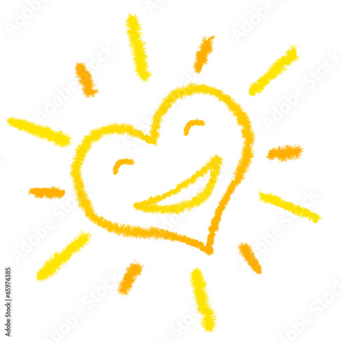 Lachende Herz Sonne