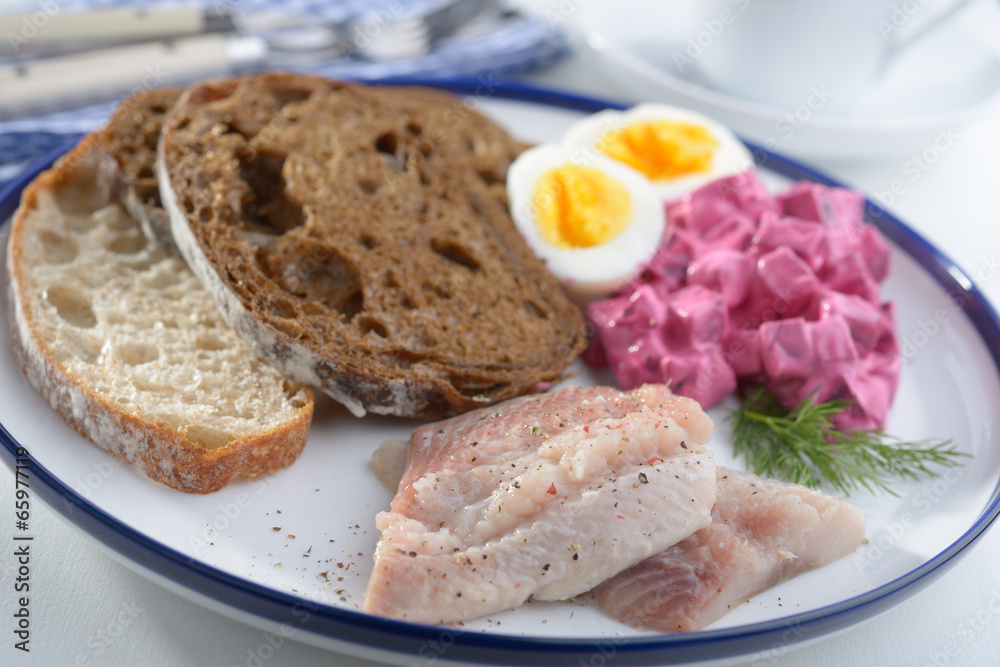 Herring with salad Herring with salad