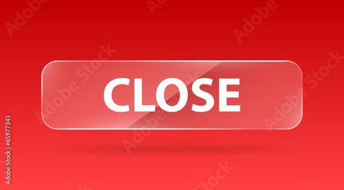 vector glass button close